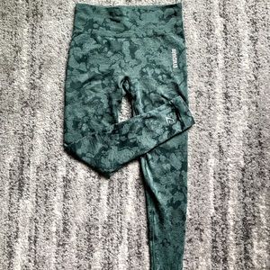 Gymshark Adapt Camo Seamless Leggings - Dark Green